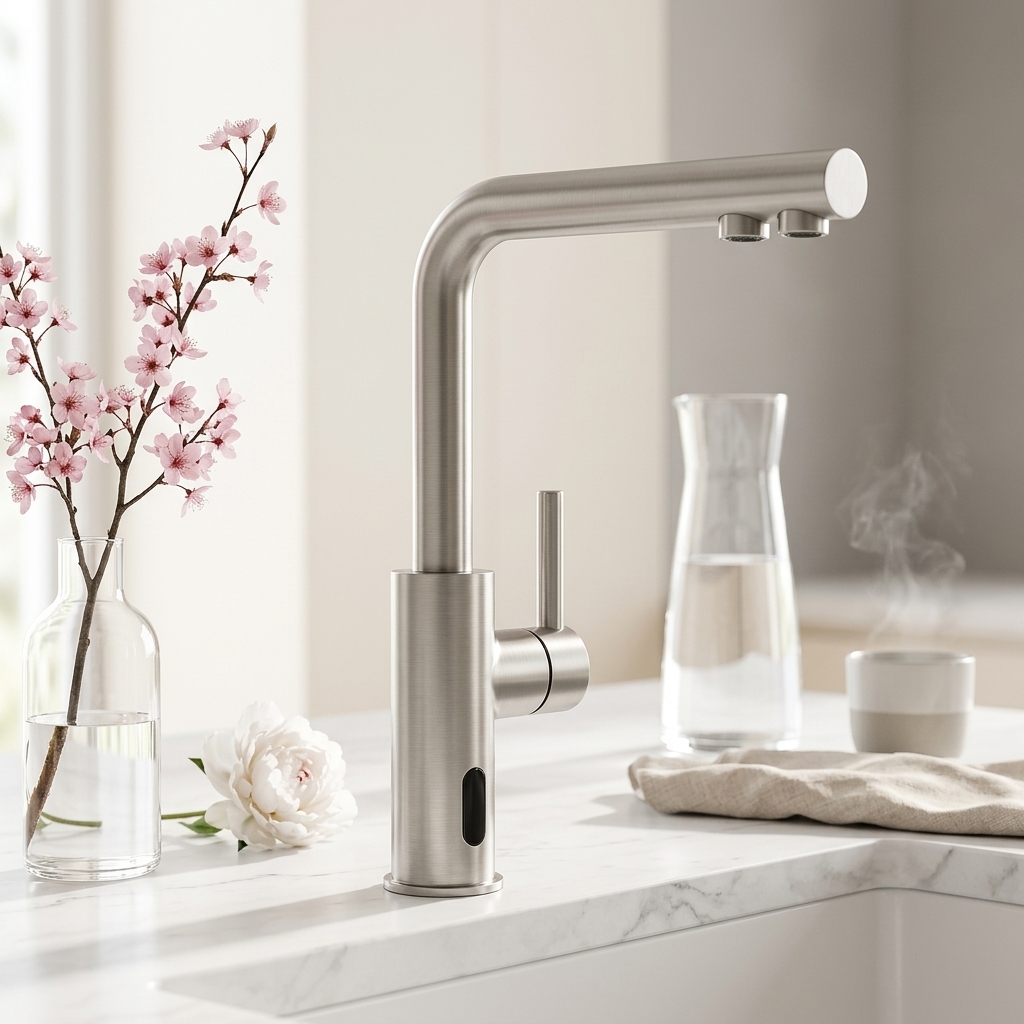Jong stel kookt samen in een moderne keuken